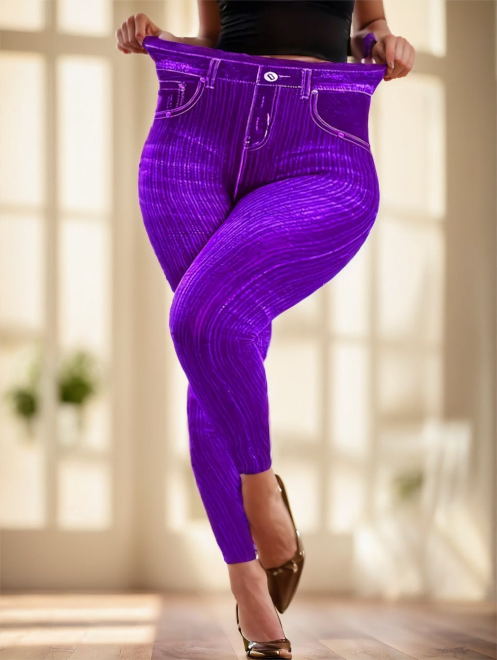 Ladies' Solid-colored Jeans